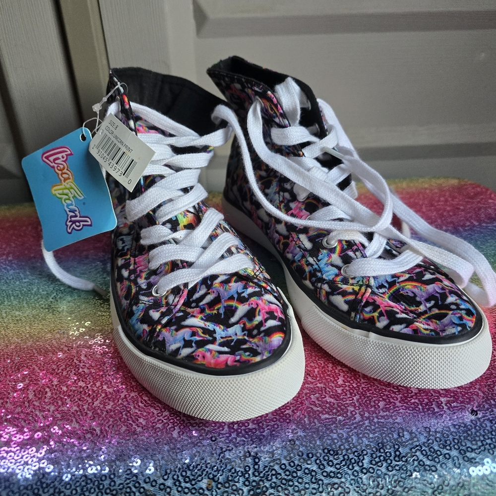 Lisa frank sneakers size 8 rainbow